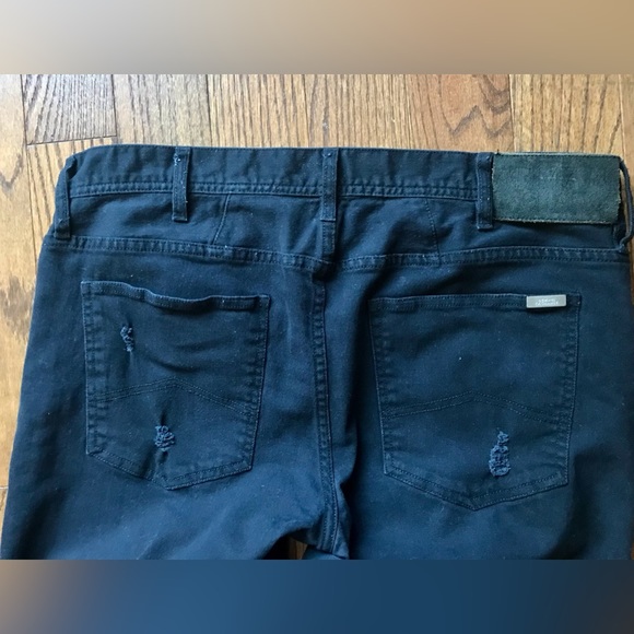 Armani A /X Black Distressed black Denim  size 38 - Picture 7 of 9